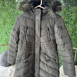 Diesel Girls Parka Puffer Coat Army Green Size 14 Youth