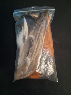 Assorted feathers and furs for fly tying