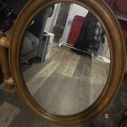 Hanging Wood Mirror 
