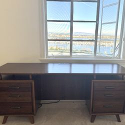 Mid Century Modern Solid Wood Desk 