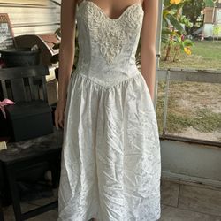 Jessica McClintock, Wedding Dress, Floral, Beaded, Bridal, Size 7/8