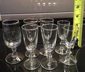 Assorted amuse Bouche glasses sake glasses cordial