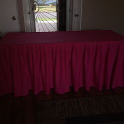 6ft tablecloth for sale dark pink