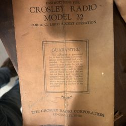 1922 Vintage Crosley Model32