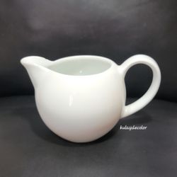 IKEA of Sweden White Ceramic Creamer Pitcher Milk Jug Small Pour Spout 215 21