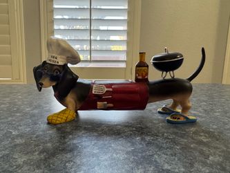 Westland Hot Diggity Dog Dachshund BBQ Weiner Resin Figurine