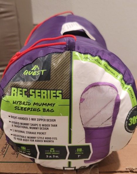 Quest Rec Series Hybrid Mummy Sleeping Bag
