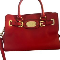 Michael Kors Hamilton Tote • Red/Gold • Style 35F5GHMT2L • NWOT  Christmas Present 
