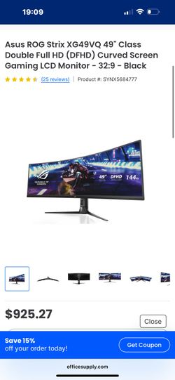 Asus ROG Strix XG49VQ 49” Curved Gaming FreeSync Monitor