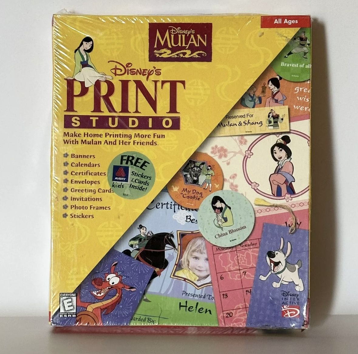 Disney's MULAN Print Studio Software New Arts Crafts Project