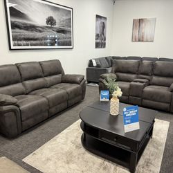 2pc Sofa & Loveseat Recliner Set - Free Delivery 