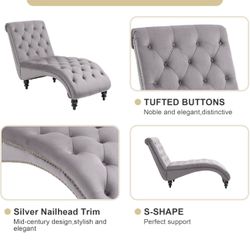 Lounge Chair Button-Tufted Armless Chair