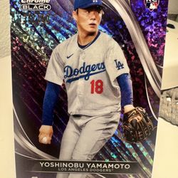 2024Topps Chrome Black -Yoshinobu Yamamoto Purple Mini-Diamond Refractor #/150 Dodgers