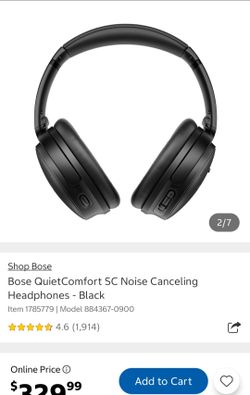 New Bose head phones with carrying case.
