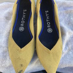 Rothy’s Women's The Point Marigold Yellow Gold Pointed Toe Flats Size 8