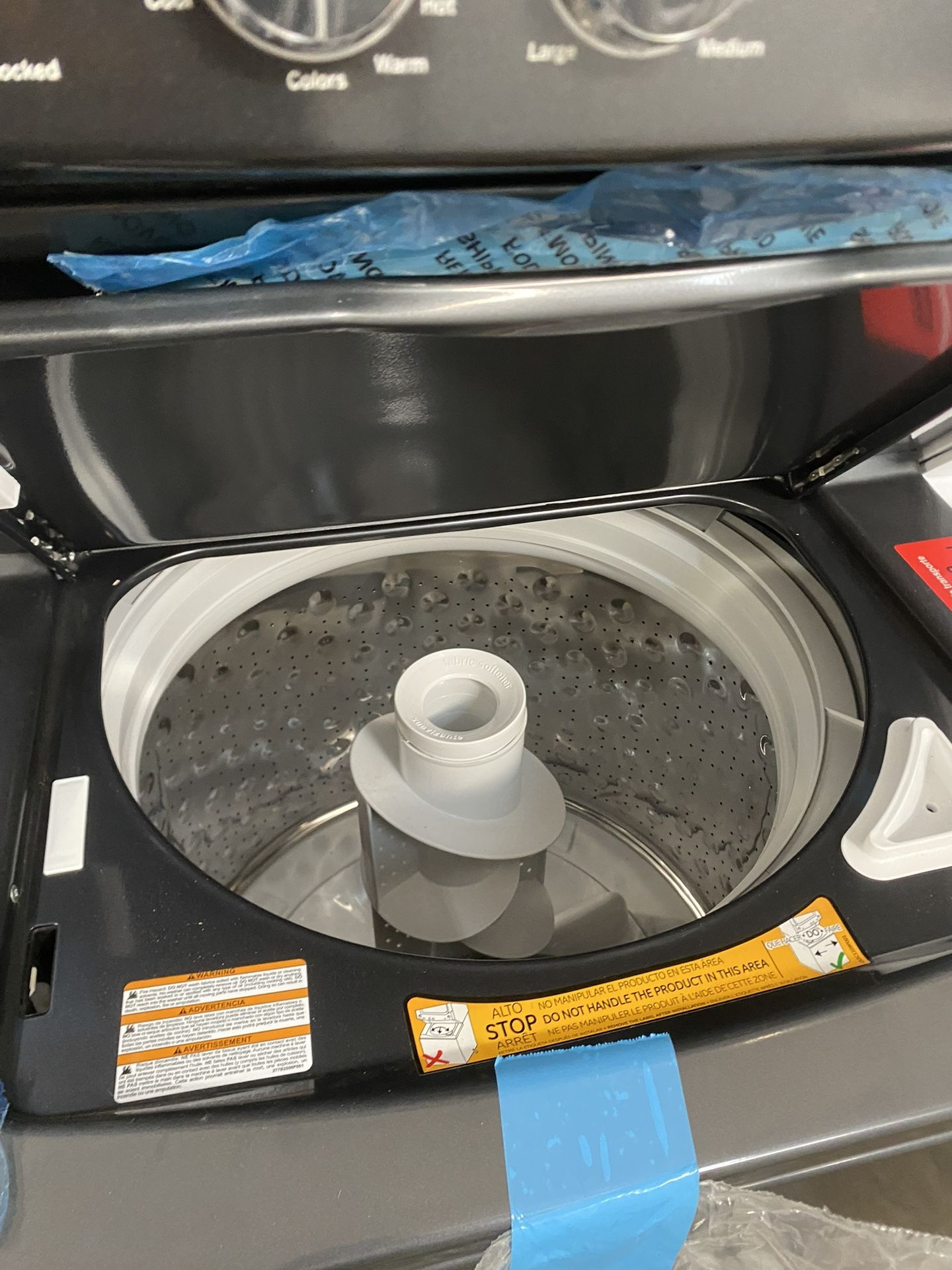 New Ge 27” Stacked Washer & Dryer Electric