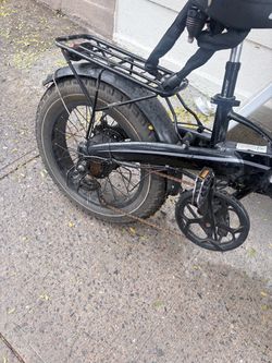 Black Fat Tire Folding Electric Bike