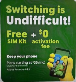 Switch to cricket with your own device and only pay the service fee plans starting at $40!!