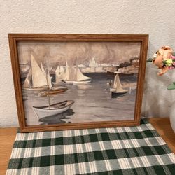 16"x12" Boats Framed Art - Threshold™ designed with Studio McGee