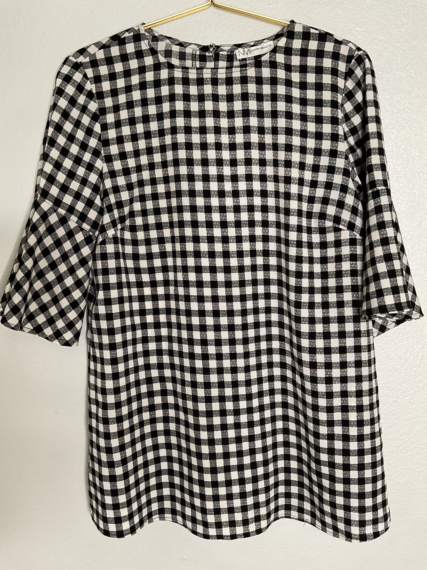 Mini Checkered Dress NM Neiman  Marcus  Summer Dress Size S