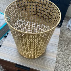 Gold Trash Bin 