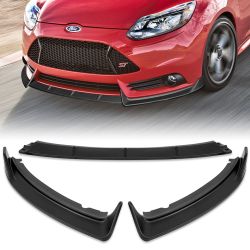 For 2012-2014 Ford Focus ST MK3 GT-Style Matt Black Front Bumper Spoiler Lip -(2-PU-486