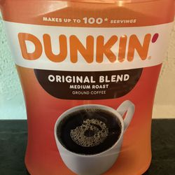Dunkin Original Ground Coffee 3 (30oz) Cans.