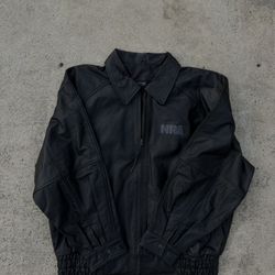 Black NRA Vintage Leather Jacket