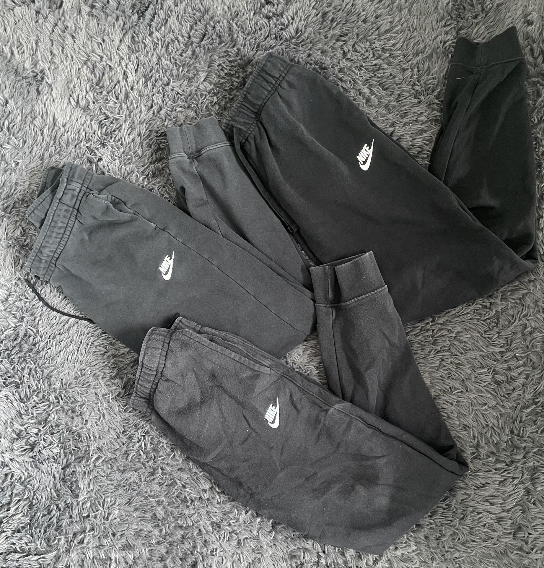 Nike Faded Black Sweatpants Joggers Bundle lot of 3 | Men Small