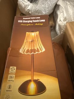 Diamond USB Charging Touch Table Lamp