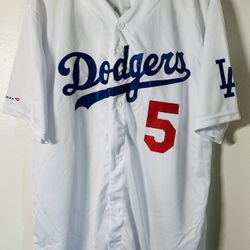 Dodgers baseball jersey Freeman #5 White and Blue #baseball #dodgers
