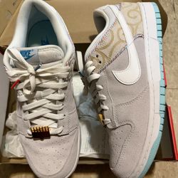 Nike Dunk Low Se Grey Barbershop Sneakers Size 11 
