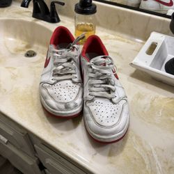 Nike Air Force 1 Low White/Red – Size 12.5 (Used)