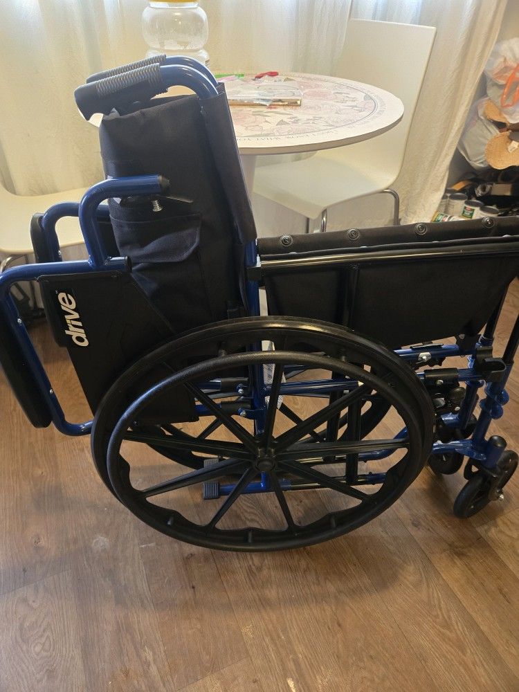 Blue Streak Wheelchair No Foot Rest
