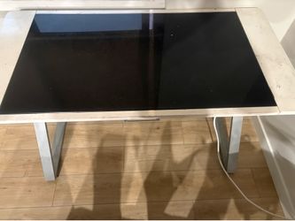 White table w electric outlets included