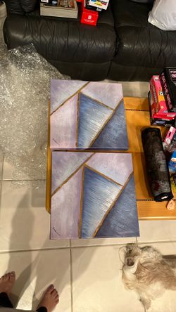 Blue And Gold Wall Art