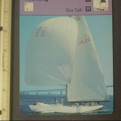 1979 Sportscaster Language Of Yachting Sea Talk Sailing Boat Ships Sport Photo Large Over-sized Card HTF Collectible Vintage Italy