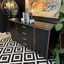 Buffet Credenza 63” Modern With Cabinets And Drawers 
