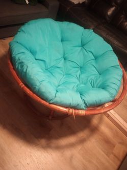 Papasan Chair – Rattan Frame + Plush Cushion