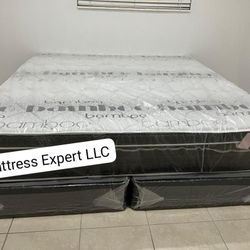 MATTRESS KING SIZE PILLOW-TOP BOX SPRING-2PCS