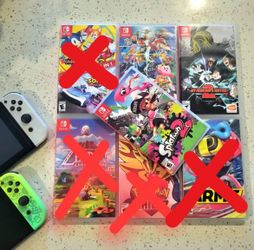 Nintendo Switch Games - Smash Bros, Splatoon 2, & My Hero 2 (CIB)