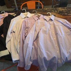 5 mens dress shirts (Calvin Klein, Stafford, Joseph Banks)