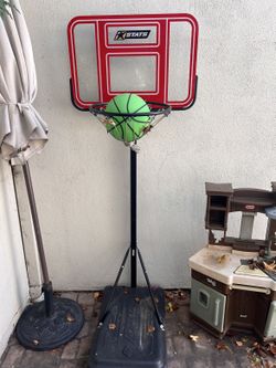 STATS Kids Adjustable Basketball Hoop with Wheels + Ball
