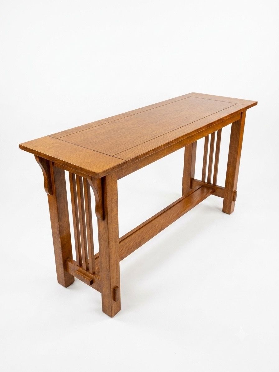 Mission Oak Entry Table - Arts & Crafts Console / Sofa Table - 50"