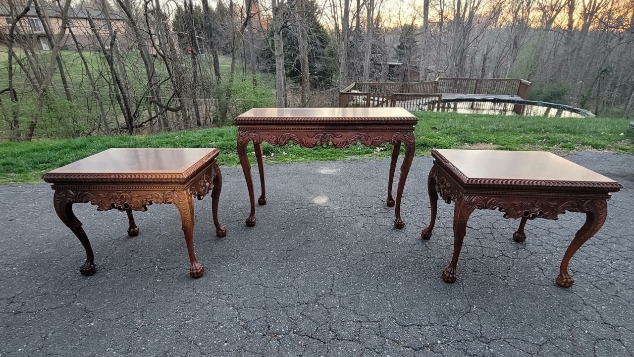 Serving Table With Two End Tables 