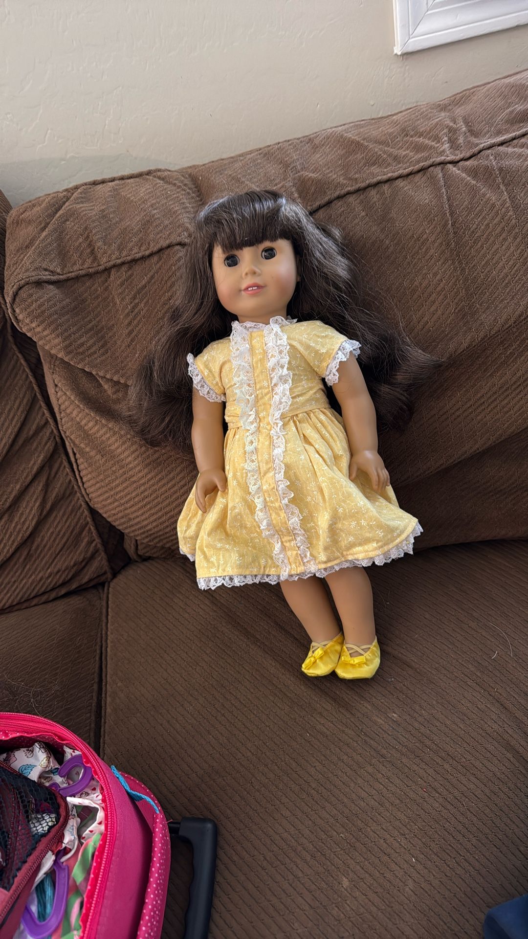 American Girl Doll And Bag Of Clothes 