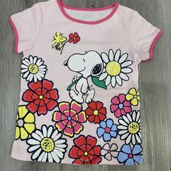 365 Kids From Garanimals Girls Peanuts Graphic T-Shirt Snoopy Size 5 T