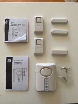 New - GE Door and Window Alarm Kit, Renter-Friendly Alarm System