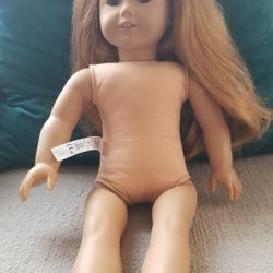 American Girl Doll Strawberry Blond Long Hair Green Hazel Eyes