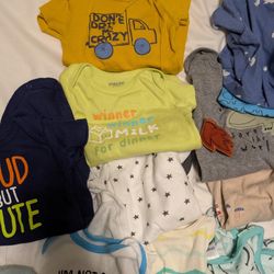 Like New 90 Pieces Of Baby Boy Clothing .